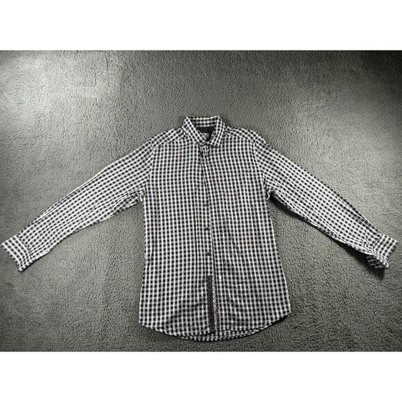 Robert Graham Shirt Men 41 16 Button Up Checkered Long Sleeve - Picture 2 of 9